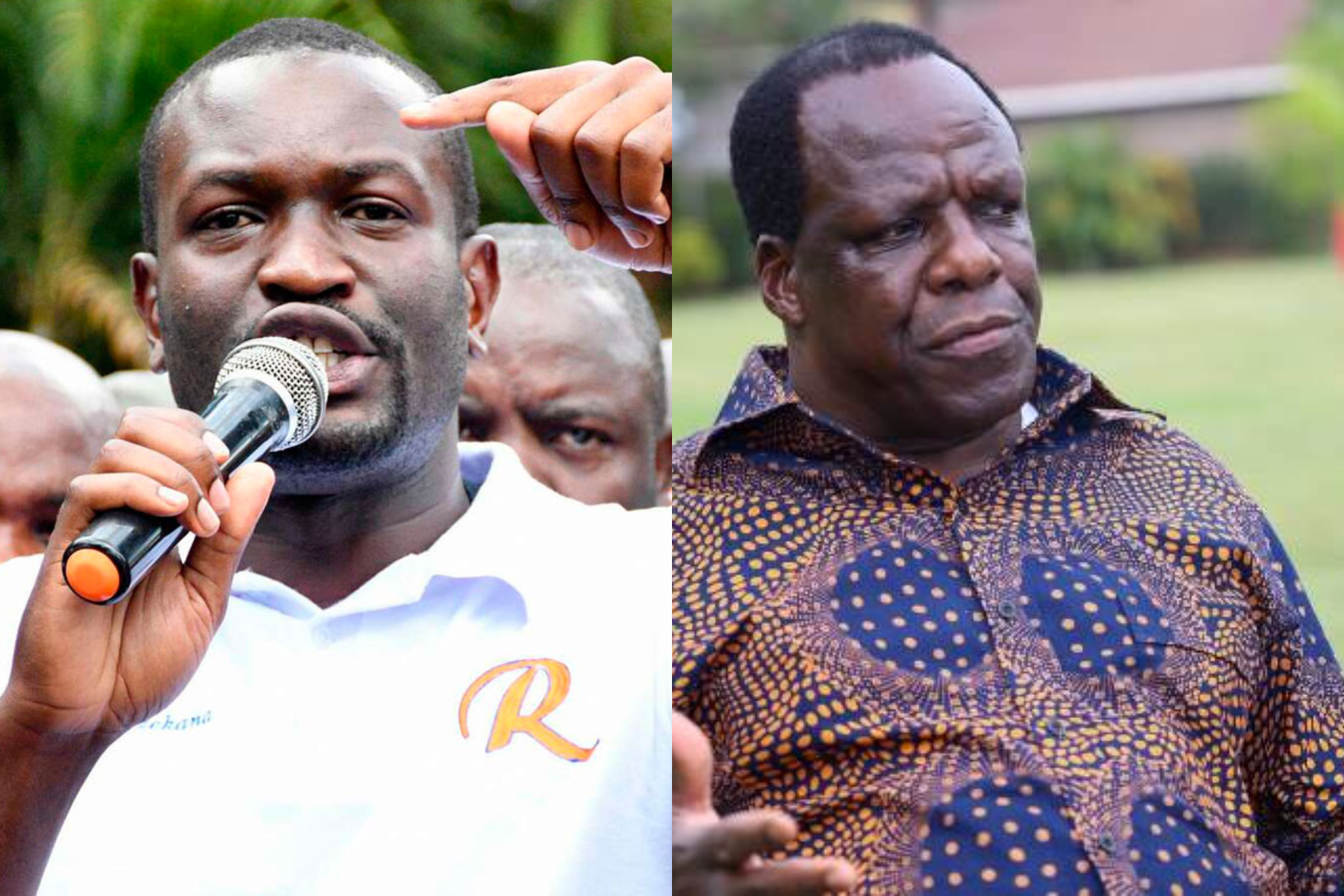 A composite image of Edwin Sifuna and Wycliffe Oparanya.